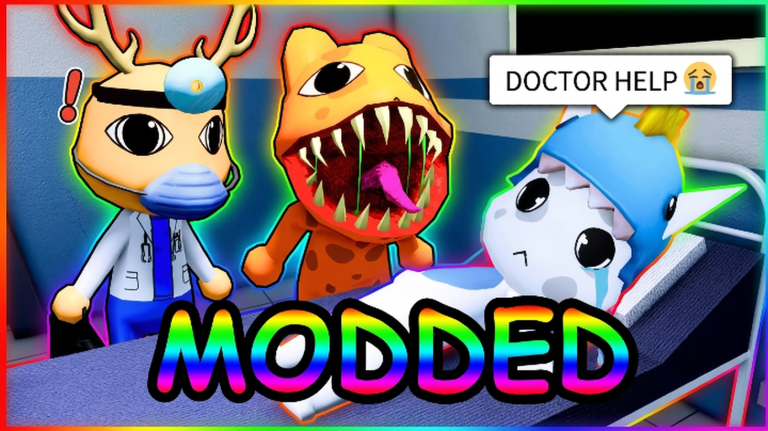 Current official promotional artwork for Anomaly Clinic ADMIN PANELZ showing modded clinic characters